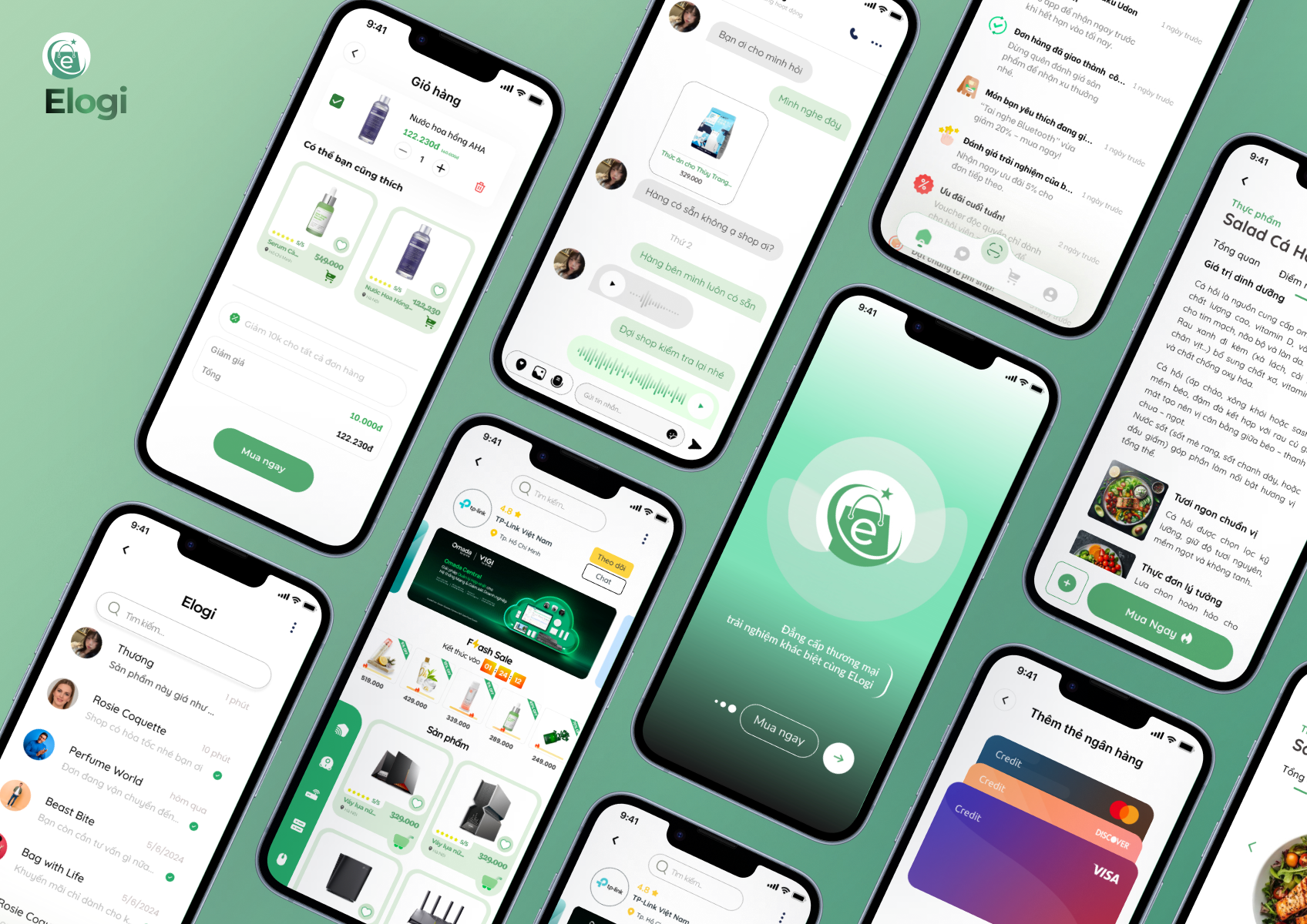 ELOGI product discovery mockup