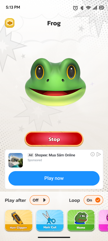 Prank Sound frog sound player